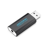VENTION USB Externe Soundkarte mit 3, 5 mm Stereo-Ohrhörer-Mikrofonadapter Treiberfrei für PC Laptop PS4 Black