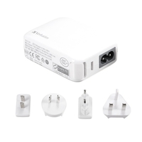 Verbatim 24W 4.8A 4-Port USB Portabel Ladegerät Reise Ladegerät Ladestation mit iSmart Technologie mit EU / UK / US / AU Adapter für Smartphone iOS Android Tablet und mehr