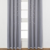 Verdunkelungsvorhänge Star Shape Hollow Double Layer Cloth