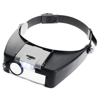 Verstellbare Juweliere Kopf Kopfband Lampe Lupe Beleuchtete Lupe Gläser Linse Lupe 2 LED Licht Visier für chirurgische Reparatur Precision Work Reading