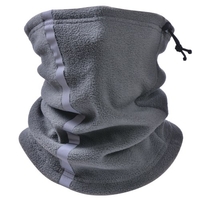 Verstellbarer Fleece-Hals-Gamaschen-Wärmer Reflektierende Sicherheits-Gesichtsabdeckung Sturmhaube Winter Warmer Outdoor-Sport-Schal für Männer und Frauen Skifahren Radfahren Laufen