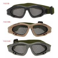Verstellbarer Gürtel Schutzbrillen leichte Anti-Beschlag schlagfest Schutz Metallgitter Brillen für Airsoft Spiele Sport
