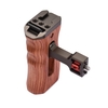 Verstellbarer Holz-Kamerakäfiggriff Links/Rechts Handgriff 1/4 Zoll Schraube ARRI-Style Halterung mit Cold Shoe Mount Mini-Schraubenschlüssel Kompatibel mit SmallRig Video Cage