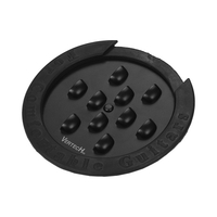 VERTECHnk SM-10 Gitarren-Schalllochdeckel Schallloch-Rückkopplungspuffer Schwarz Dia.102mm für EQ Acoustic Folk Guitars