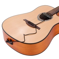 VERTECHnk VS-8M Aktivgitarre Schallloch-Tonabnehmer Humbucker + Mikrofon Doppel-Tonabnehmer-System mit 6, 35 mm Endpin Jack-Lautstärkeregler für Akustik-Folk-Gitarre