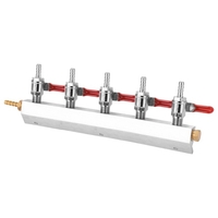 Verteilerblock für die Verteilung von CO2-Gasen mit 7-mm-Schlauch Widerhaken Weinherstellungswerkzeuge Zugbierausgabegerät 5 Optional