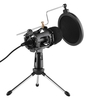 Video-Mikrofon-Kit mit Mini-Mikrofon-Stativ Shock Mount Pop Filter Windschutzscheibe USB-Adapterkabel 3, 5 mm TRS-Stecker