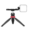 Video Vlog Kit mit LED Licht Kugelkopf Stativ L Montageplatte