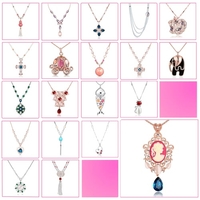 Viennois schöne Strass Opal Apple Anhänger Pullover lange Kette Halskette Modeschmuck für Frauen Mädchen