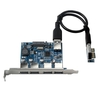 Vier Anschlüsse USB 3.0 Superschnelle 5-Gbit / s-PCI-E-Erweiterungskarte PCI Express-Adapter Konverterkarte Netzteilmodul Für Desktop-PC mit Verlängerungskabel