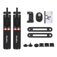 ViewFlex VF-H5 Smartphone Videorekorder Dual-Handheld-Metall-Grip-Stabilisator-Kit mit Fernbedienung / Hot Shoe Mount für iPhone X 8 7 6 s Plus für Samsung Galaxy S8 + S8 Hinweis 3 Huawei