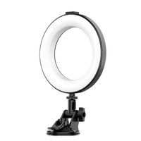 VIJIM CL05 Mini 6-Zoll-LED-Ringlicht Laptop-Videokonferenzbeleuchtung 3 Beleuchtungsmodi 3200K-6500K Dimmbarer USB-Anschluss mit Saugnapfhalterung für Live-Streaming-Online-Bildungstreffen