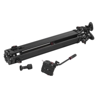 Viltrox VX-18M 190cm / 74.8 "Kamera-Camcorder-Stativ Aluminium-Legierung mit 360 ° Fluid Dämpfung Kopf Stall Hufeisen-Form Fuß für Canon Nikon Sony DSLR ILDC Max. Belastung 10kg / 22Lbs w / Padded Bag
