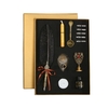 Vintage Federstift und Tinte Set Glitzernder Federkiel Füllfederhalter Kalligraphie Dip Pen Schreiben Unterschrift Stift mit Ersatzspitzen Stifthalter Luxus Geburtstagsgeschenk für Kinder Studentenfreunde