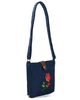 Vintage Frauen bestickt Blume Canvas Crossbody Tasche Rose Messenger Bag ethnischen lässig Umhängetasche