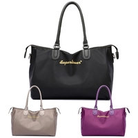 Vintage Frauen Handtasche Nylon Wasserdichte Reißverschluss Große Kapazität Multifunktions Casual Trage Reisegepäck Tasche