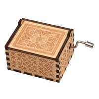 Vintage Holz Spieluhr Handkurbel Musik Etui Weihnachtsfest Geschenke Geschnitzte Gravur Kinder Spielzeug für Kinder Erwachsene