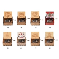 Vintage Holz Spieluhr Handkurbel Musik Etui Weihnachtsfest Geschenke Geschnitzte Gravur Kinder Spielzeug für Kinder Erwachsene