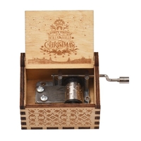 Vintage Holz Spieluhr Handkurbel Musik Etui Weihnachtsfest Geschenke Geschnitzte Gravur Kinder Spielzeug für Kinder Erwachsene
