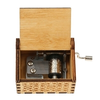 Vintage Holz Thema Song Music Box Hand betrieben geschnitzte Gravur Musik Fall kreative Kinder Spielzeug Festival präsentiert Geburtstagsgeschenke für Kinder