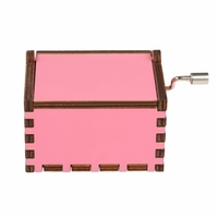 Vintage Holz Theme Song Music Box handgeschnitzte Gravur Musik Fall Creative Holiday Festival Geburtstagsgeschenke Geschenk für Kinder Kinder Rosa