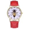 Vintage Honey Bee Insect Leather Watch für Damen Herren
