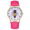 Vintage Honey Bee Insect Leather Watch für Damen Herren