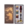 Vintage Wachssiegelset mit Geschenkbox Siegelwachsperlen Wachssiegelstempel Wachsschmelzlöffel Kerze für Karten Umschläge Hochzeitseinladungen Postkarte Geschenkverpackungen Versiegelung Dekoration
