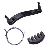 Violine Schulterstütze Mute Saiten Set Violinteil Ersatzsatz für 3/4 4/4 Violinen