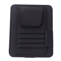 Visier Aufbewahrung Sunshade Sleeve Wallet PU Leder Aufbewahrungskoffer Brillen Karten Organizer Clips Halter