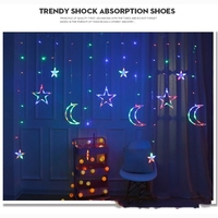 Vorhang Lampe Weihnachten Mond Sterne Vorhang Lichter dekorative Lichter 220V Licht Dekoration