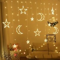 Vorhang Lampe Weihnachten Mond Sterne Vorhang Lichter dekorative Lichter 220V Licht Dekoration