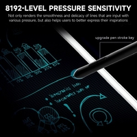 VSON Smart Graphics Tablet Digitales Zeichentablett 8192 Stufen Druckempfindlichkeit Synchron Notizen Übertragung Weiß