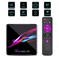 X88 Pro X3 Smart Android 9.0 TV-Box S905X3 Cortex-A55 Quad-Core 64-Bit 4 GB / 128 GB 2, 4 G & 5 G WiFi H.265 VP9 Decodierung Miracast HD Media Player