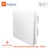 Xiaomi Aqara QBKG03LM Smart Wall Switch Intelligente Wi-Fi-Steuerung Beleuchtung von überall zu Hause Intelligente Wand-Touch-APP Fernbedienung für das Heimgerät Sprachsteuerung Haushalt Kein Hub erforderlich ZigBee-Version