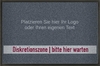 Diskretionsmatte Querformat mit Wunschtext