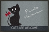 Fußmatte „Cats are welcome“ personalisierbar