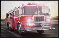 Fußmatte Feuerwehrauto zum Personalisieren