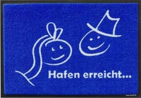 Fußmatte Hochzeit Hafen Erreicht zum Sebstgestalten