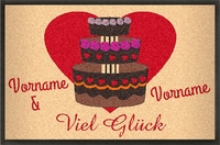 Fußmatte Hochzeitstorte zum Sebstgestalten