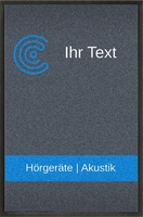 Fußmatte Hörgeräte und Akkustik zum Gestalten
