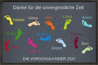 Fußmatte KITA Abschied Schulkinder gestaltbar