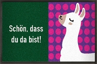 Fußmatte Lama Comic zum Personalisieren