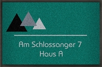 Fußmatte modernes Design mit eigenem Text