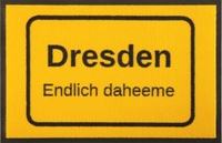 Fußmatte Ortsschild Dresden zum Beschriften