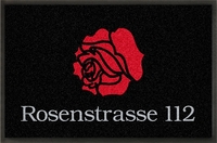 Fußmatte Rosendesign zum Beschriften