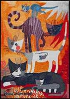 Fußmatte SalonLoewe Katzenturm by Rosina Wachtmeister