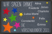 Fußmatte Sterne Kindergarten mit Namen