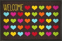 Fußmatte Welcome Hearts zum Personalisieren