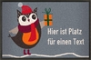 Fußmatte Winter mit Vogel zum individuellen Gestalten